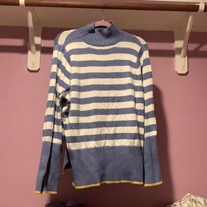 Bule white sweater with turtleneck